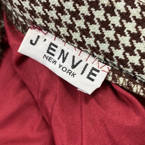 Vintage J'envie Herringbone Houndstooth Heritage Wool Trouser Pants - Picture 12 of 13